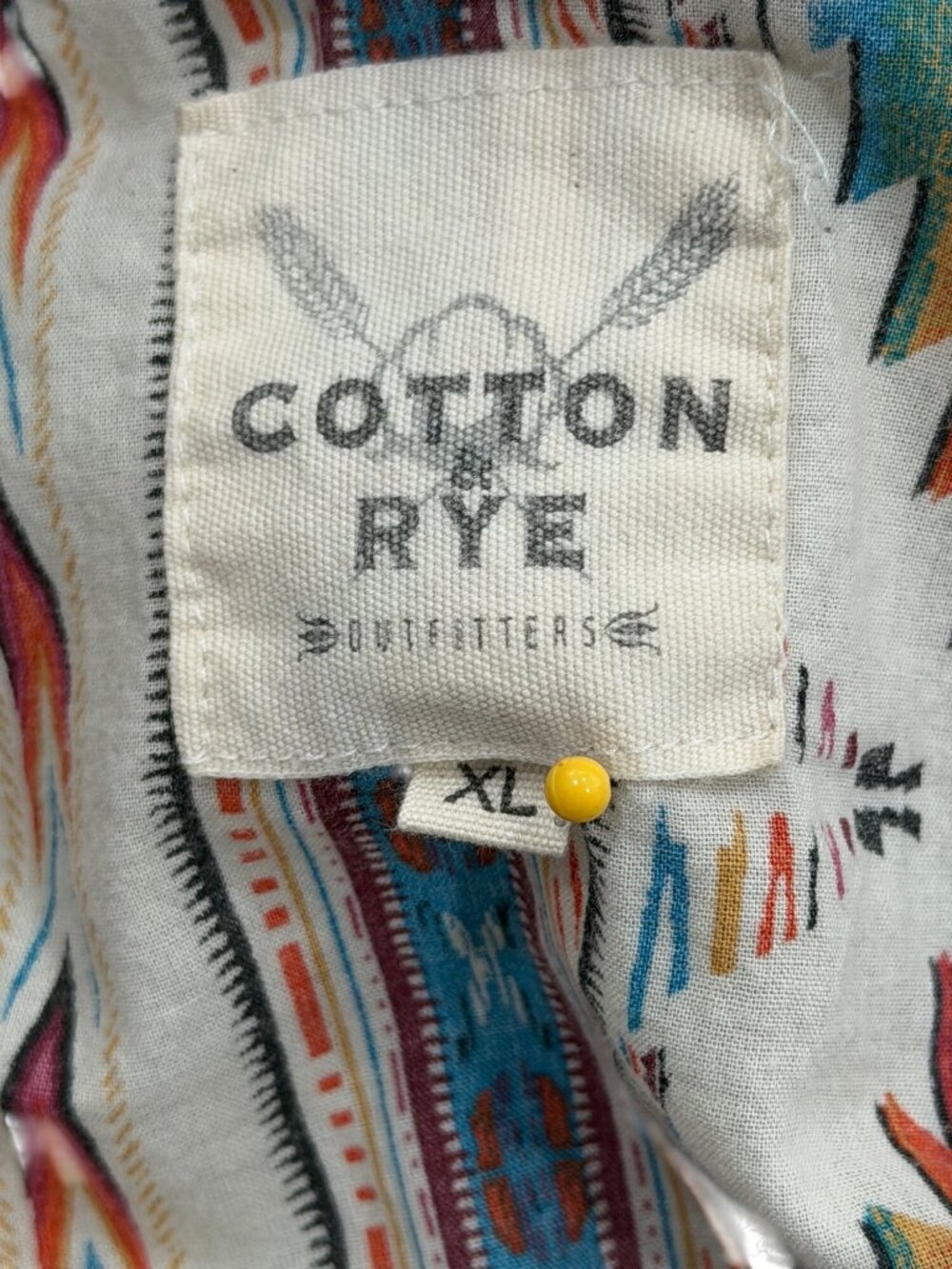 Cotton & Rye Womens XL Shirt Southwestern Pearl-Snap Aztec Long Sleeve Cotton - Picture 5 of 8